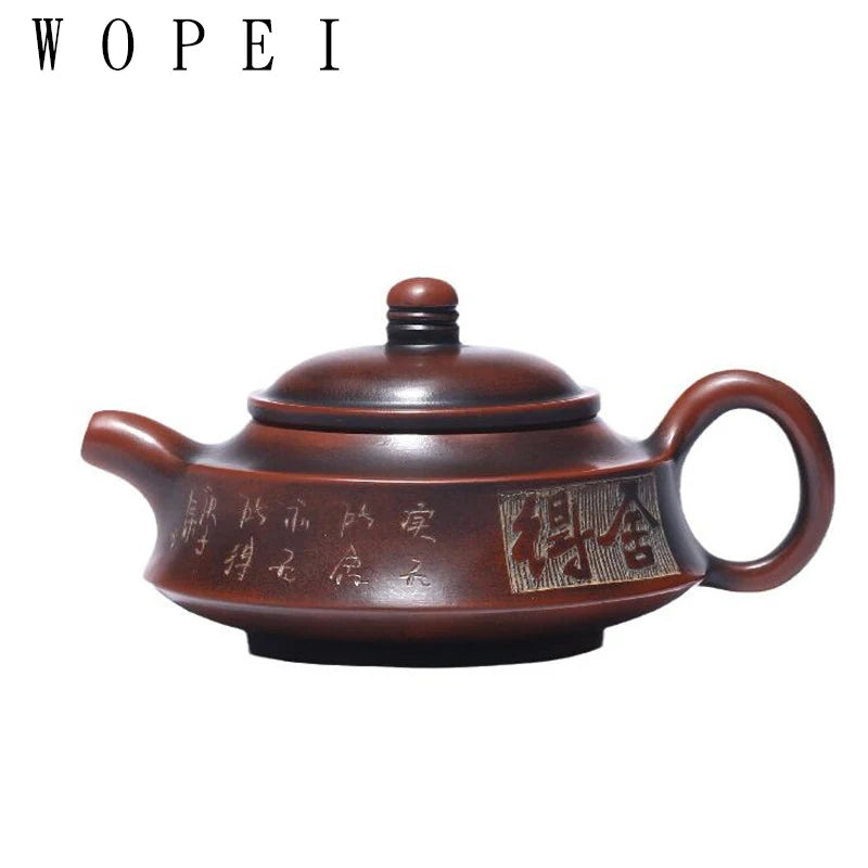 140ml Traditional Antique Yixing Purple Clay Teapots Handmade Tea Pot Raw Ore Beauty Kettle Chinese Zisha Tea Set Customized