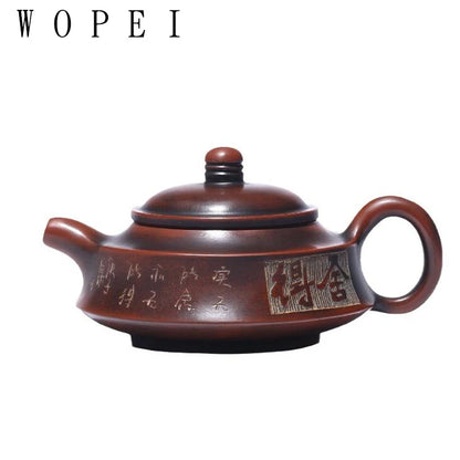 140ml Traditional Antique Yixing Purple Clay Teapots Handmade Tea Pot Raw Ore Beauty Kettle Chinese Zisha Tea Set Customized
