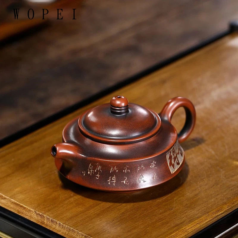 140ml Traditional Antique Yixing Purple Clay Teapots Handmade Tea Pot Raw Ore Beauty Kettle Chinese Zisha Tea Set Customized