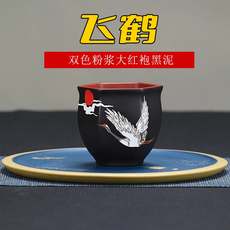 140ml YiXing Purple Clay Tea Cup China Kung Fu Tea Set Large Tea Cup Oolong Tea Pu'er Tea Tea Cup