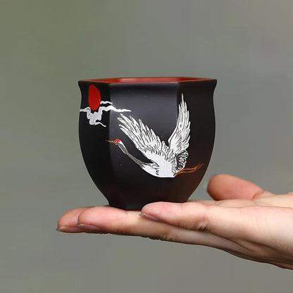 140ml YiXing Purple Clay Tea Cup China Kung Fu Tea Set Large Tea Cup Oolong Tea Pu'er Tea Tea Cup
