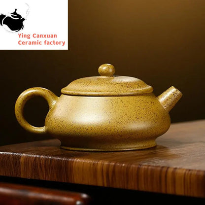140ml Yixing High-end Purple Clay Teapot Famous Handmade Tea Pot Kettle Raw Ore High Temperature Mud Chinese Zisha Tea Set