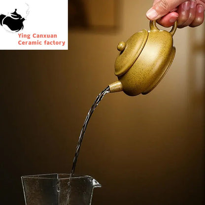 140ml Yixing High-end Purple Clay Teapot Famous Handmade Tea Pot Kettle Raw Ore High Temperature Mud Chinese Zisha Tea Set