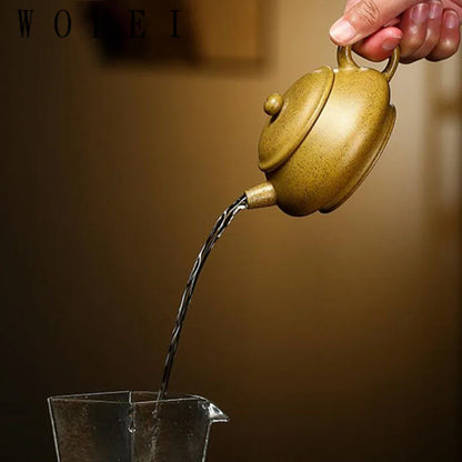 140ml Yixing High-end Purple Clay Teapot Famous Handmade Tea Pot Kettle Raw Ore High Temperature Mud Chinese Zisha Tea Set