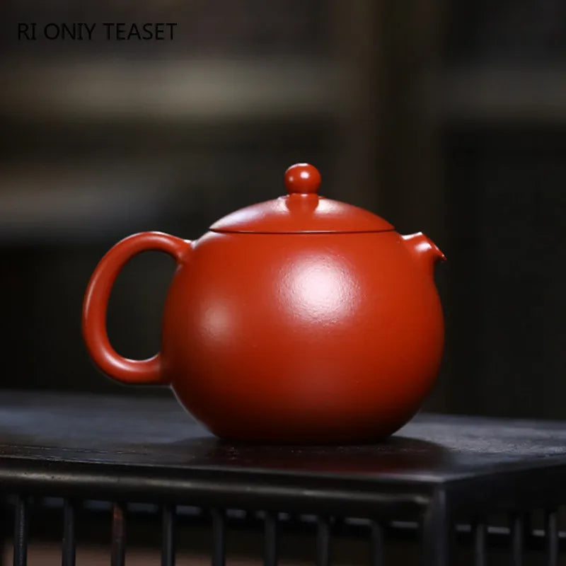 140ml Yixing Purple Clay Filter Teapots Handmade Dahongpao Xishi Tea Pot Raw Ore Beauty Kettle Chinese Zisha Tea Set Accessories