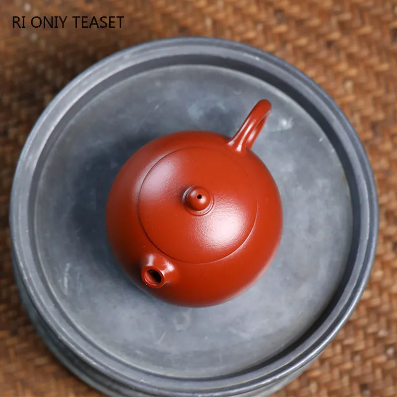 140ml Yixing Purple Clay Filter Teapots Handmade Dahongpao Xishi Tea Pot Raw Ore Beauty Kettle Chinese Zisha Tea Set Accessories