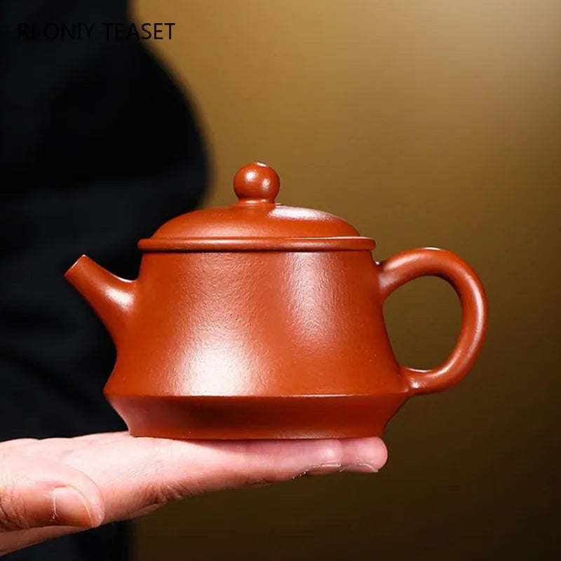 140ml Yixing Purple Clay Teapots Authentic Handmade Tea Pot Raw Ore Dahongpao Beauty Kettle Chinese Zisha Tea Set Drinkware
