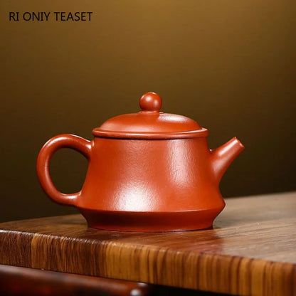 140ml Yixing Purple Clay Teapots Authentic Handmade Tea Pot Raw Ore Dahongpao Beauty Kettle Chinese Zisha Tea Set Drinkware