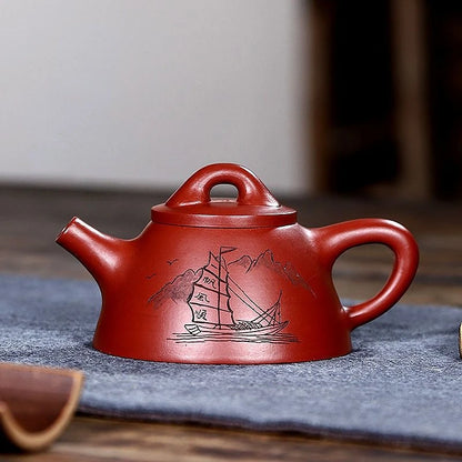 140ml Yixing Zisha Pot Tea Set Dahongpao Kung Fu Tea Set Small xi Shi Single Pot Teapot Gift