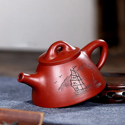 140ml Yixing Zisha Pot Tea Set Dahongpao Kung Fu Tea Set Small xi Shi Single Pot Teapot Gift