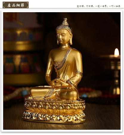 14cm Asia Thailand HOME CAR SHOP altar gilding buddha statue Amitayus Amitabha buddha BLESS family safe health bronze statue