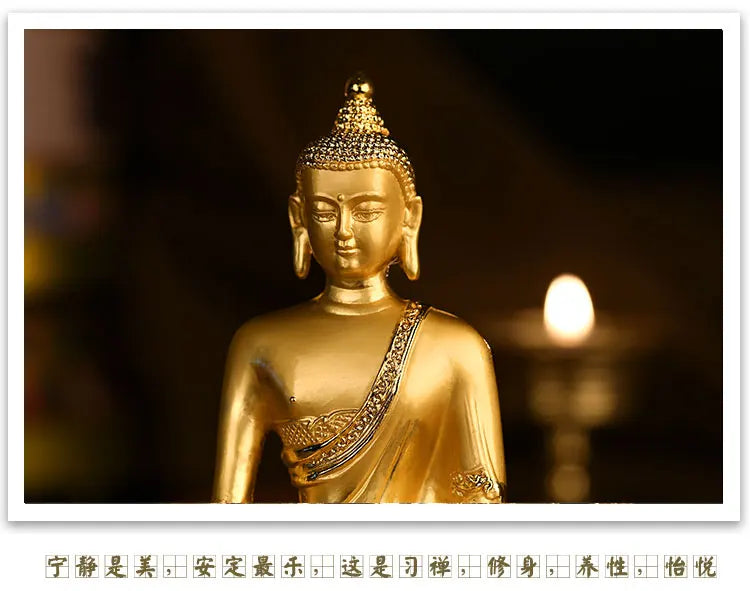 14cm Asia Thailand HOME CAR SHOP altar gilding buddha statue Amitayus Amitabha buddha BLESS family safe health bronze statue
