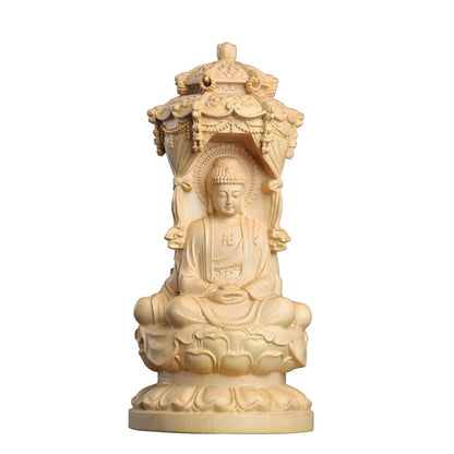 15.5cm Boxwood Wood Statue Figure Statue Buddha God Myth Feng Shui Office Wood Statue Decoration Collection