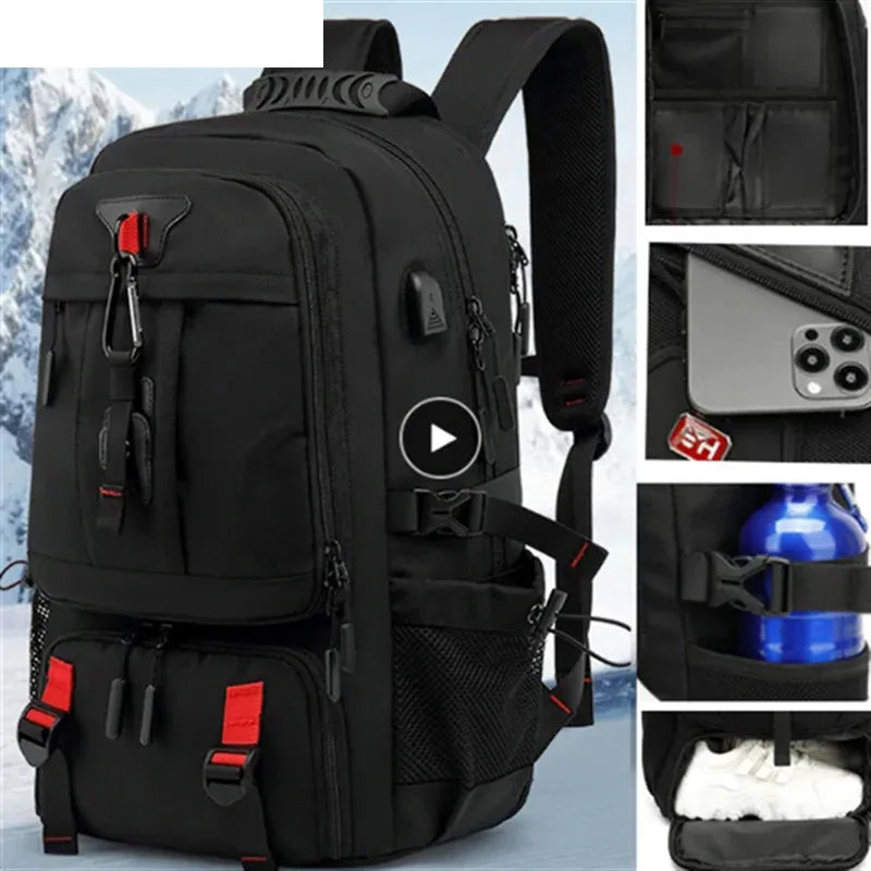 15.6/17.3" Travel Backpack Men Business Backpack School Expandable USB Bag Large Capacity Laptop Waterproof Fashion Backpack