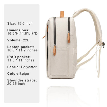 15.6 Inch Multifunctional Travel Backpack Woman Airplane Bag Notebook Bags For Women USB Charging Lightweight Laptop Bagpacks