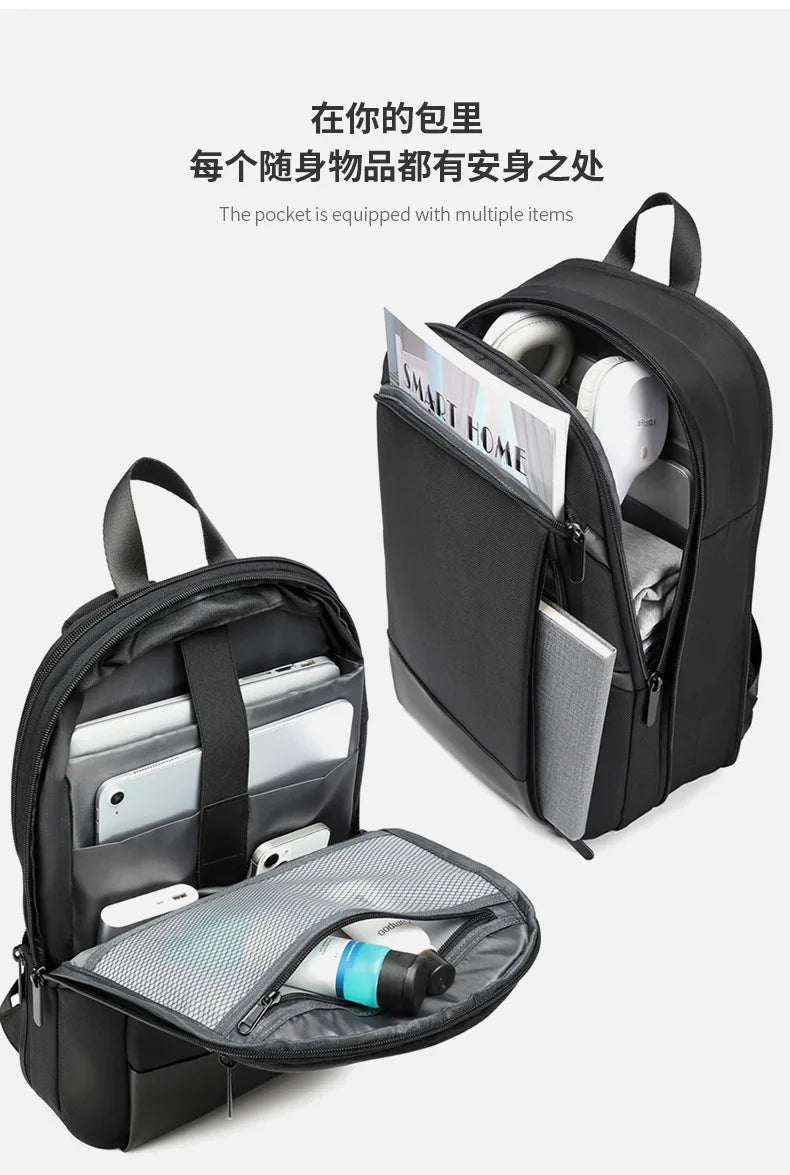 15.6 inch Laptop Backpack Men  Waterproof School Backpacks USB Charging Business Male Travel Bag