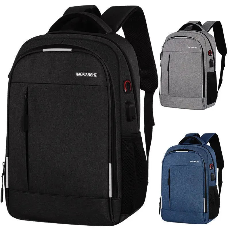 15.6-inch Laptop Usb Charging Large Capacity Simple Business Men's Computer Backpack Leisure Travel Student School Bag