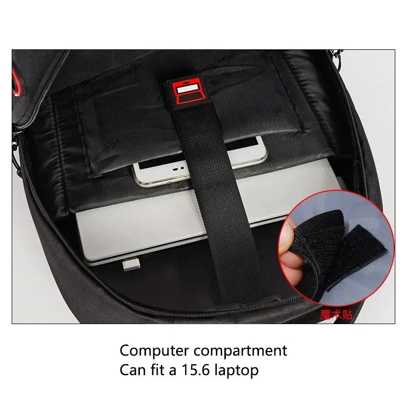 15.6-inch Laptop Usb Charging Large Capacity Simple Business Men's Computer Backpack Leisure Travel Student School Bag