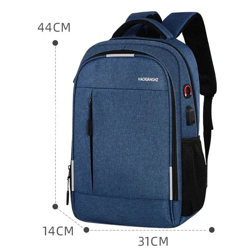 15.6-inch Laptop Usb Charging Large Capacity Simple Business Men's Computer Backpack Leisure Travel Student School Bag