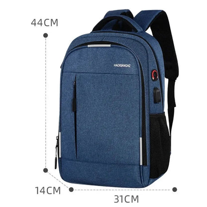 15.6-inch Laptop Usb Charging Large Capacity Simple Business Men's Computer Backpack Leisure Travel Student School Bag
