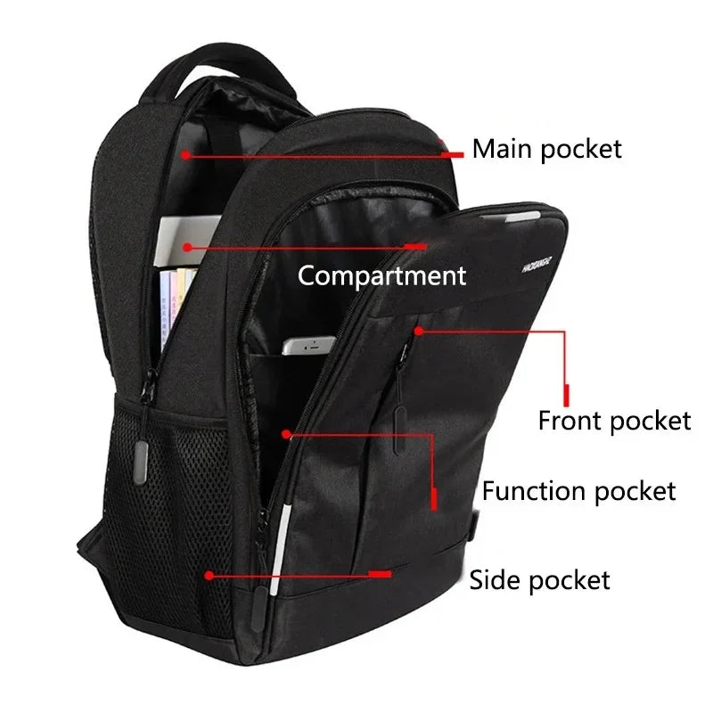 15.6-inch Laptop Usb Charging Large Capacity Simple Business Men's Computer Backpack Leisure Travel Student School Bag