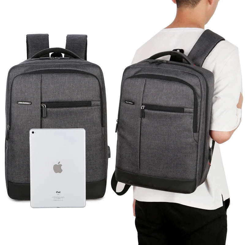 15.6 inch Men School Laptop Backpacks Travel Multi USB Charger Male College Backpacks Business Back Pack Bag for Boys Mochila