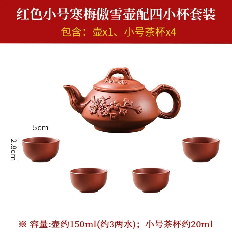 150/200/550/600ml Large Capacity Purple Sand Pot Hand Made Large Chinese Clay Teapot Tea Cup Household Ceramic Kettle Teapot Tea