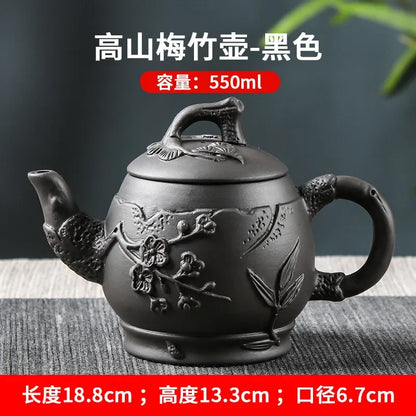 150/200/550/600ml Large Capacity Purple Sand Pot Hand Made Large Chinese Clay Teapot Tea Cup Household Ceramic Kettle Teapot Tea