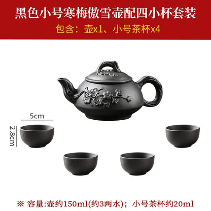 150/200/550/600ml Large Capacity Purple Sand Pot Hand Made Large Chinese Clay Teapot Tea Cup Household Ceramic Kettle Teapot Tea