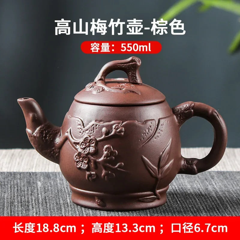 150/200/550/600ml Large Capacity Purple Sand Pot Hand Made Large Chinese Clay Teapot Tea Cup Household Ceramic Kettle Teapot Tea
