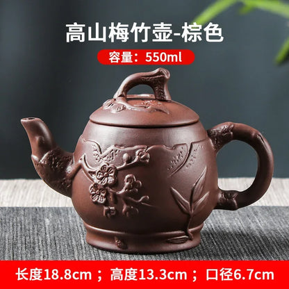 150/200/550/600ml Large Capacity Purple Sand Pot Hand Made Large Chinese Clay Teapot Tea Cup Household Ceramic Kettle Teapot Tea