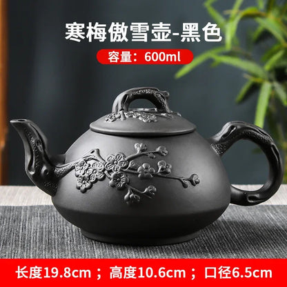 150/200/550/600ml Large Capacity Purple Sand Pot Hand Made Large Chinese Clay Teapot Tea Cup Household Ceramic Kettle Teapot Tea