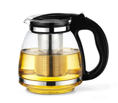 1500ml Heat-resistant glass tea pot kettle with 304 stainless steel infuser teapots for tea party heated container brewing
