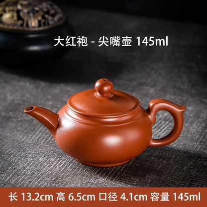 150CC Handcraft Yixing Teapot Using Dragon Blood Sand Clay 9 Holes Filter Antique Design Chinese Kettle Puer Tea Kung Fu Teaware