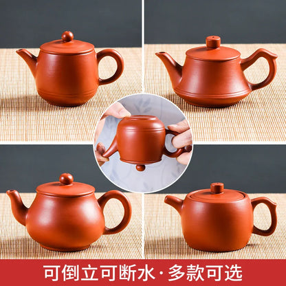 150CC Small Capacity Kung Fu Zisha Teapot Machine Made Handle Purple Clay Kettle Ball Hole Filter Chinese Pu 'er Flower Tea Pot