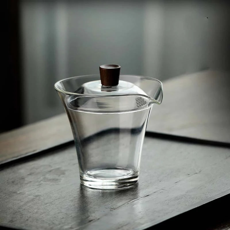 150ML Transparent Glass Cover Bowl Tea Tureen Special Tea Set for Green Tea Kung Fu Tea Bowl Single Non-hot Tea Maker Gaiwan