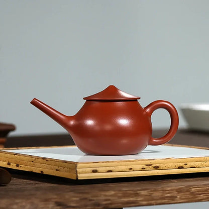 150ML Yixing Purple Clay Teapot with Long Spout Real Handmade Fisher Zisha Kettle Puer Tea Set Kung Fu Zisha Teaware