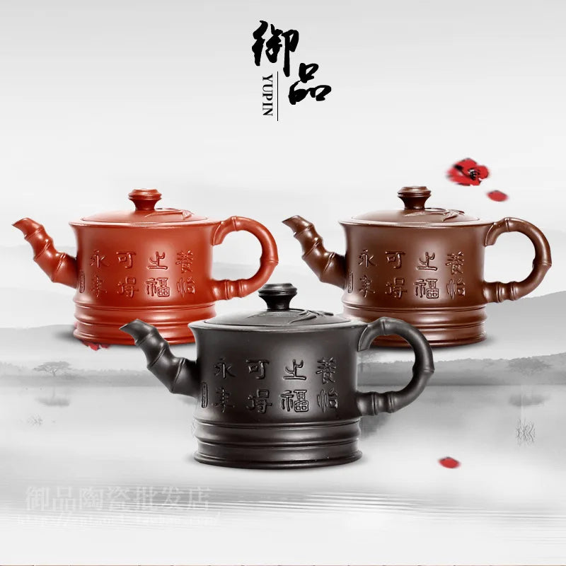 150cc Creative Mini Purple Clay Teapot Fingertip Teapot KungFu Tea Set Accessories Ceramic Infuser Living Room Office Decoration