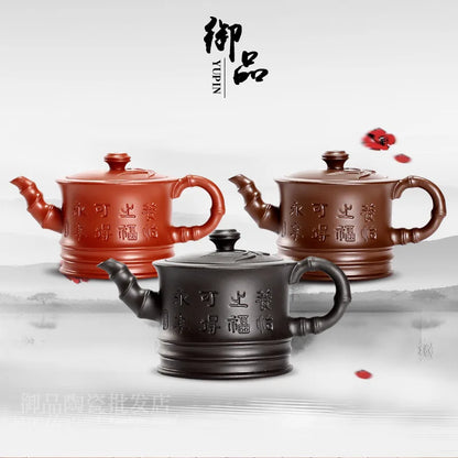150cc Creative Mini Purple Clay Teapot Fingertip Teapot KungFu Tea Set Accessories Ceramic Infuser Living Room Office Decoration