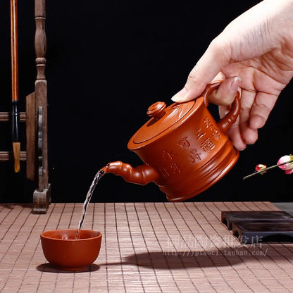 150cc Creative Mini Purple Clay Teapot Fingertip Teapot KungFu Tea Set Accessories Ceramic Infuser Living Room Office Decoration