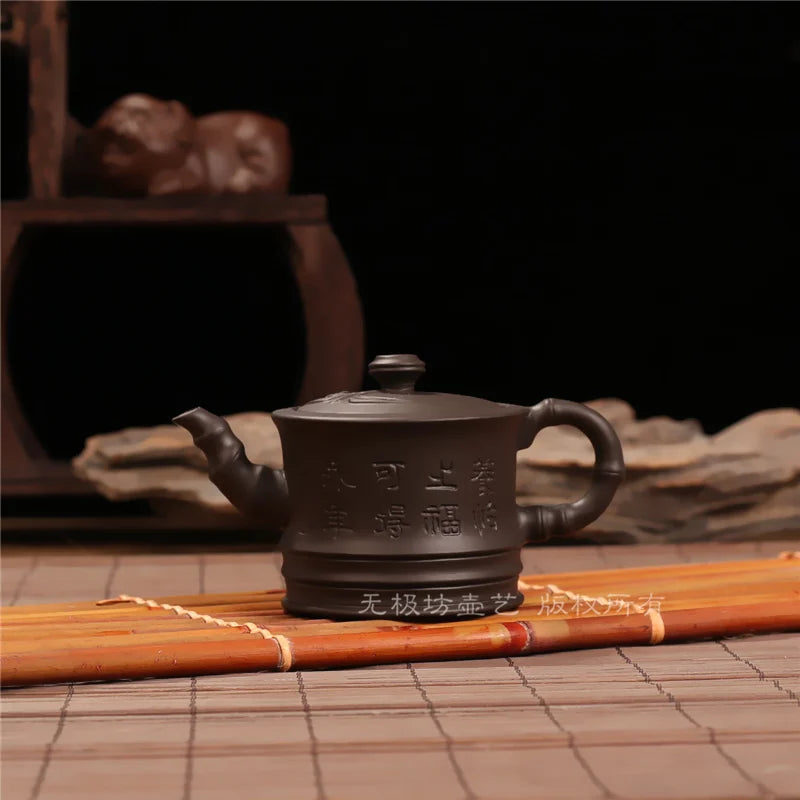 150cc Purple Clay Kettle Yixing handmade teapot small capacity single pot Zhu mud Da Hong Pao Kung fu tea set
