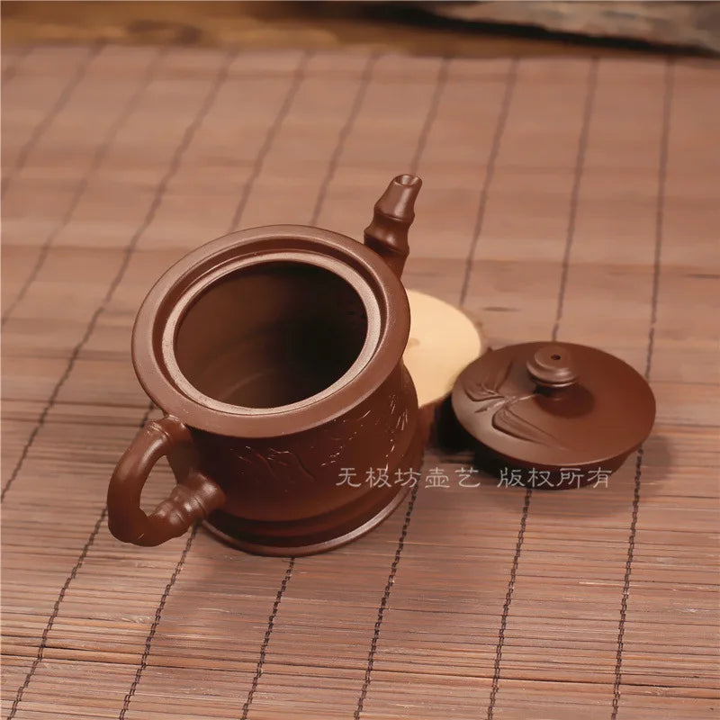 150cc Purple Clay Kettle Yixing handmade teapot small capacity single pot Zhu mud Da Hong Pao Kung fu tea set