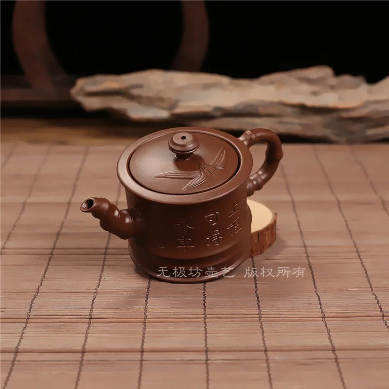 150cc Purple Clay Kettle Yixing handmade teapot small capacity single pot Zhu mud Da Hong Pao Kung fu tea set
