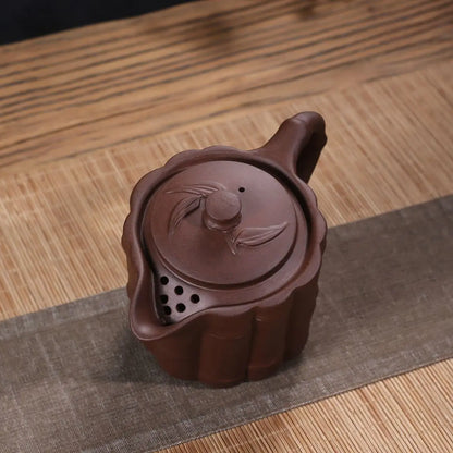 150cc Yixing Handmade Purple Clay Pot Combination of Clear Knowledge and Action Kung Fu Tea Set Chinese TeaPot