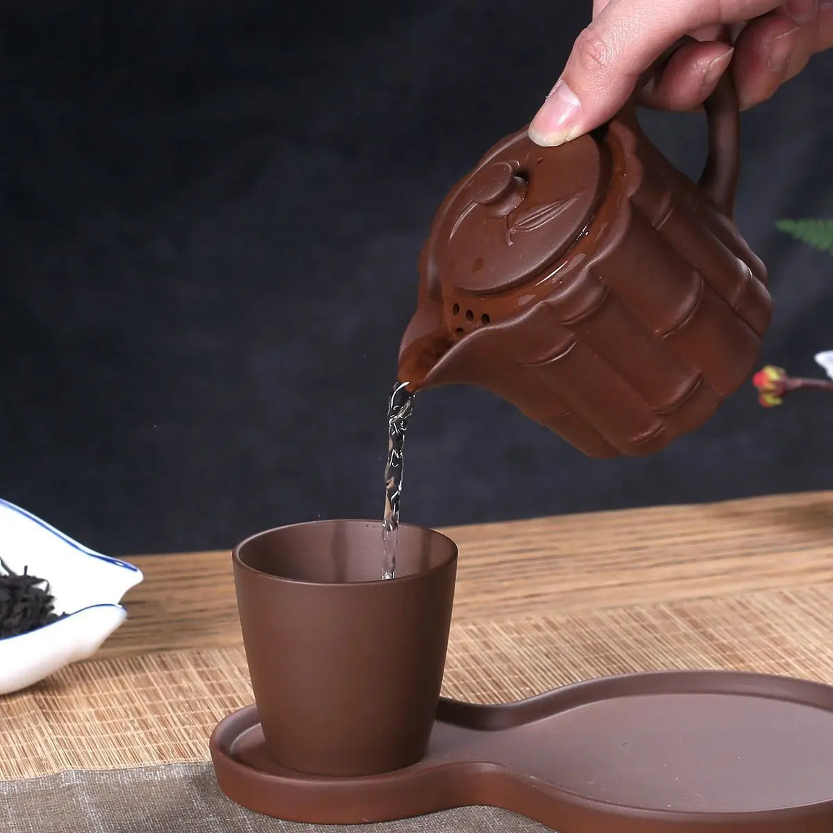 150cc Yixing Handmade Purple Clay Pot Combination of Clear Knowledge and Action Kung Fu Tea Set Chinese TeaPot