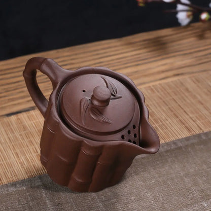 150cc Yixing Handmade Purple Clay Pot Combination of Clear Knowledge and Action Kung Fu Tea Set Chinese TeaPot