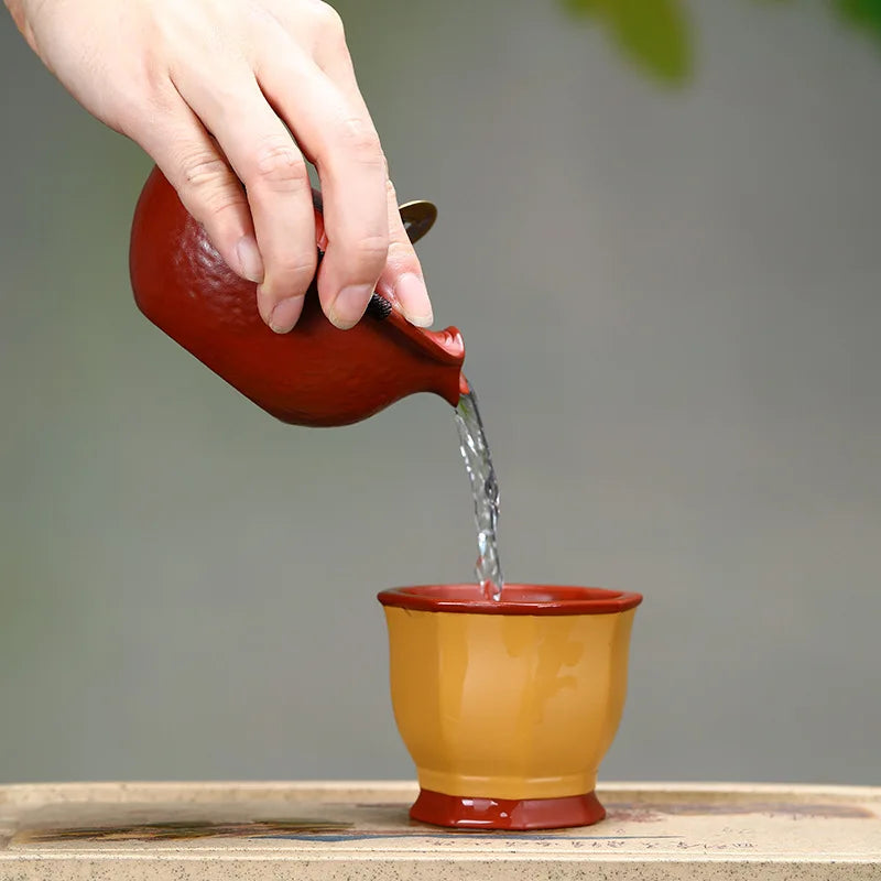 150cc Yixing Handmade Yixing clay teapot Original Mine Bottom Trough Clear Fu Jia yi FangKung Fu Tea Set Chinese Teapot