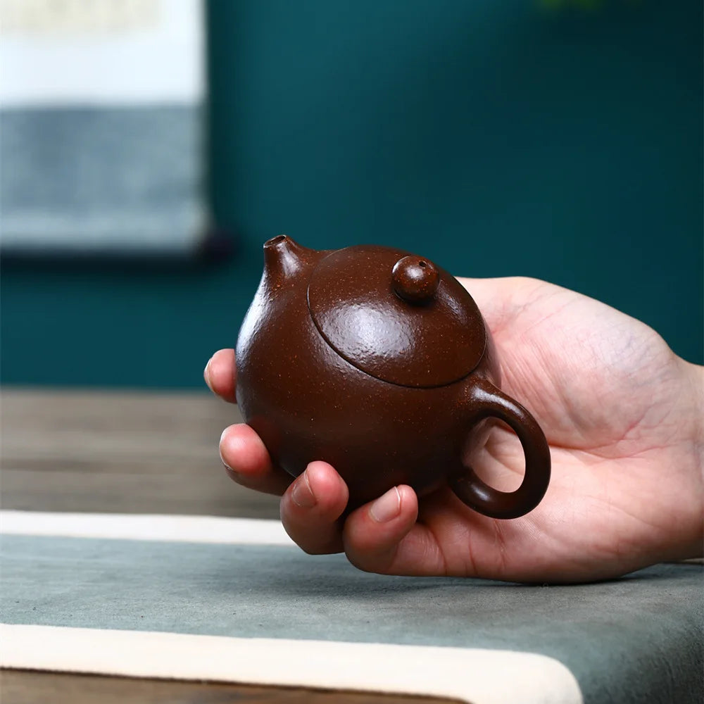 150cc Yixing Purple Clay Teapot Famous Handmade  Xishi Tea Pot Chinese Authentic Zisha Tea Set Kettle Customized Gifts
