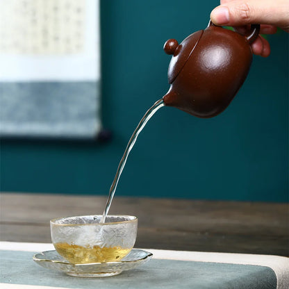 150cc Yixing Purple Clay Teapot Famous Handmade  Xishi Tea Pot Chinese Authentic Zisha Tea Set Kettle Customized Gifts