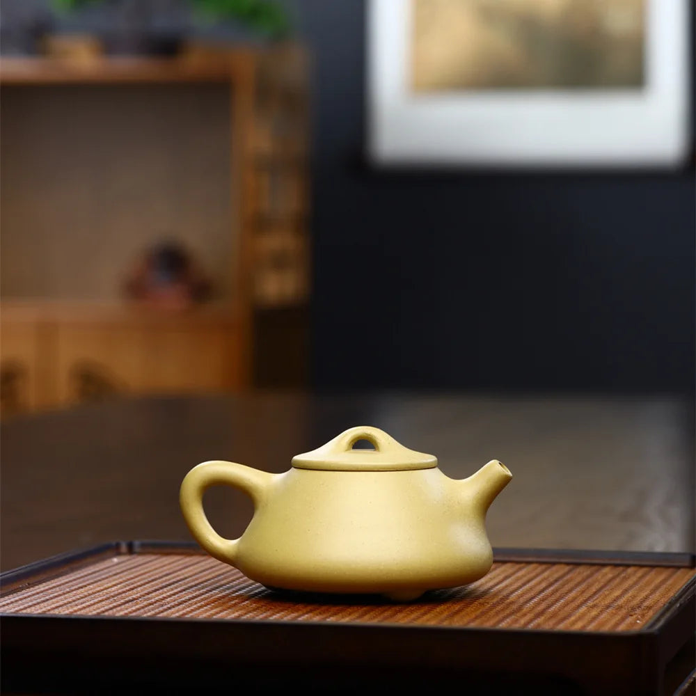 150cc Yixing Raw Ore Golden Duan Mud Zisha Teapots Hand Made Purple Mud Health Beauty Kettles Tea Pot  Set Gift